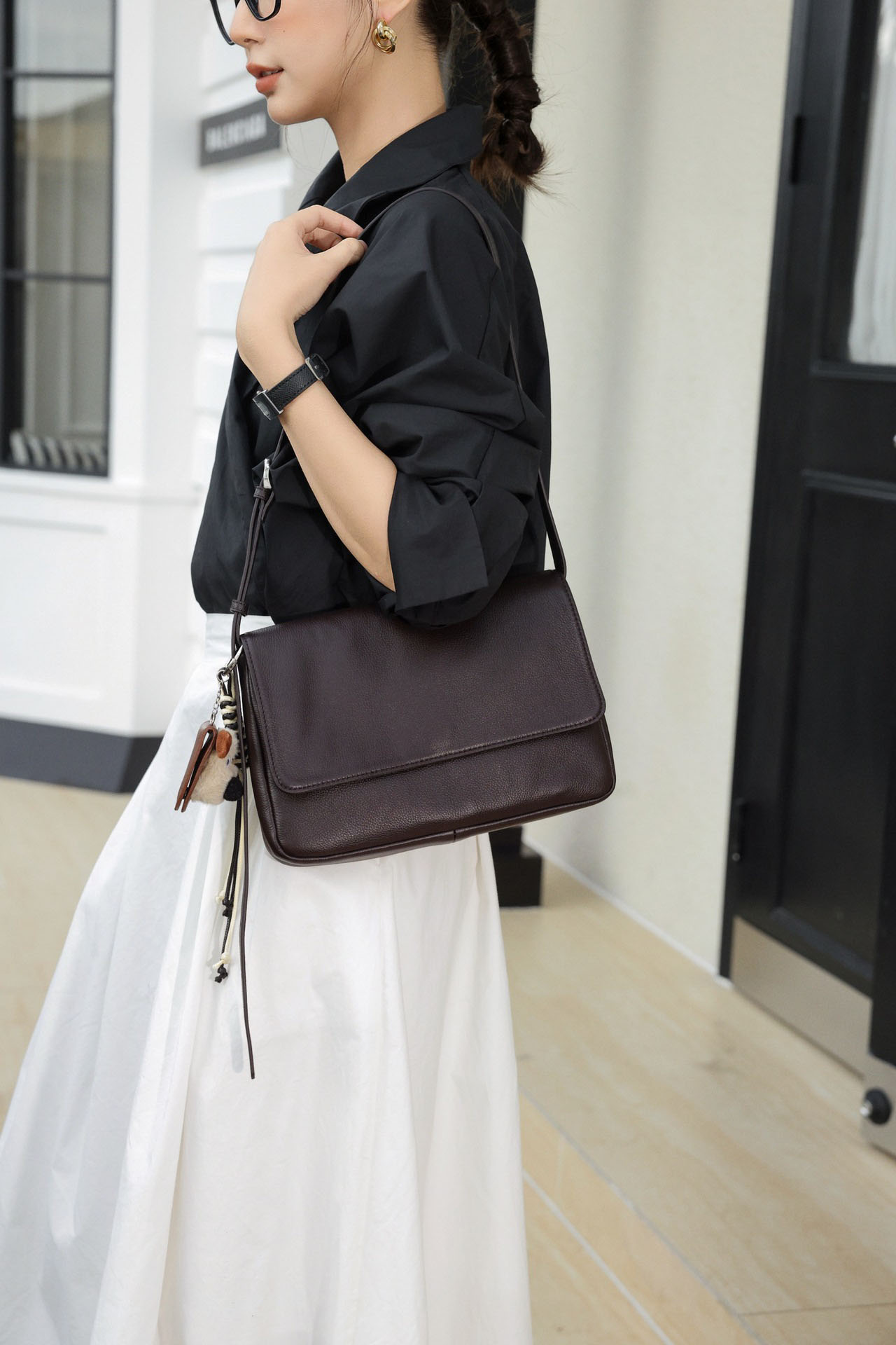 香港狄記皮具 狄記 原創真皮手工 ins郵差包 ins風格包包 頭層牛皮包包 皮革 原創手工真皮 皮件 DEEPKEE 復古真皮手工包