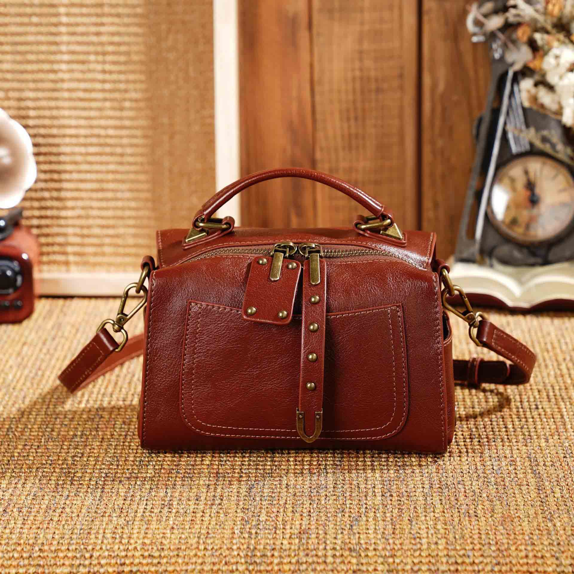 香港狄記皮具 狄記 原創真皮手工 ins郵差包 ins風格包包 頭層牛皮包包 皮革 原創手工真皮 皮件 DEEPKEE 復古真皮手工包