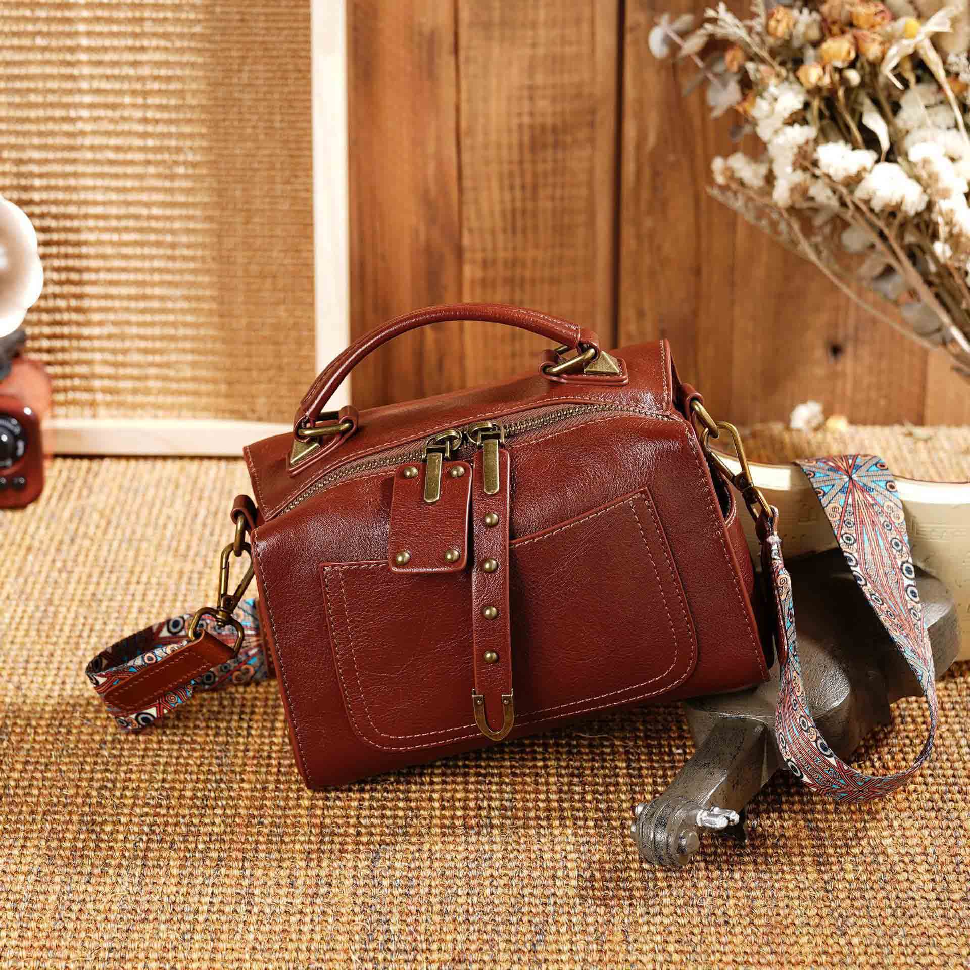 香港狄記皮具 狄記 原創真皮手工 ins郵差包 ins風格包包 頭層牛皮包包 皮革 原創手工真皮 皮件 DEEPKEE 復古真皮手工包