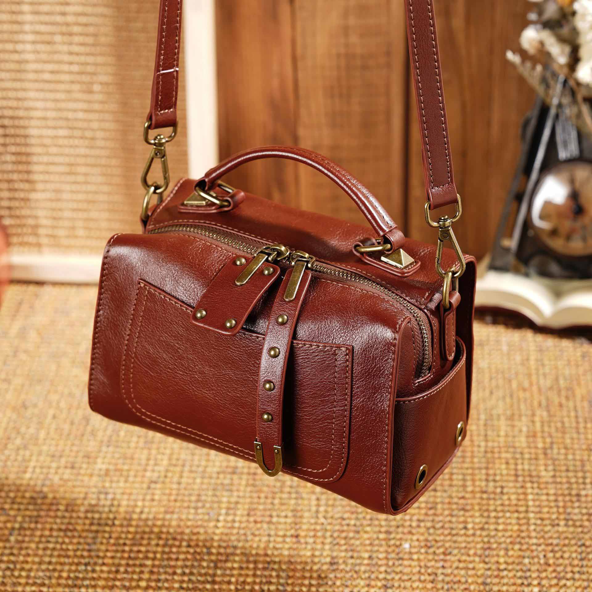 香港狄記皮具 狄記 原創真皮手工 ins郵差包 ins風格包包 頭層牛皮包包 皮革 原創手工真皮 皮件 DEEPKEE 復古真皮手工包