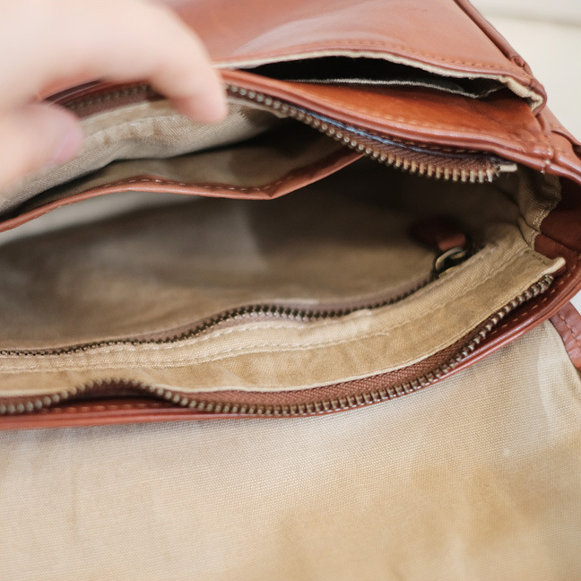 DEEPKEE original nubuck handmade full-grain genuine leather cowhide bag 新款質感通勤小方包真皮復古斜挎包 9264-D 號