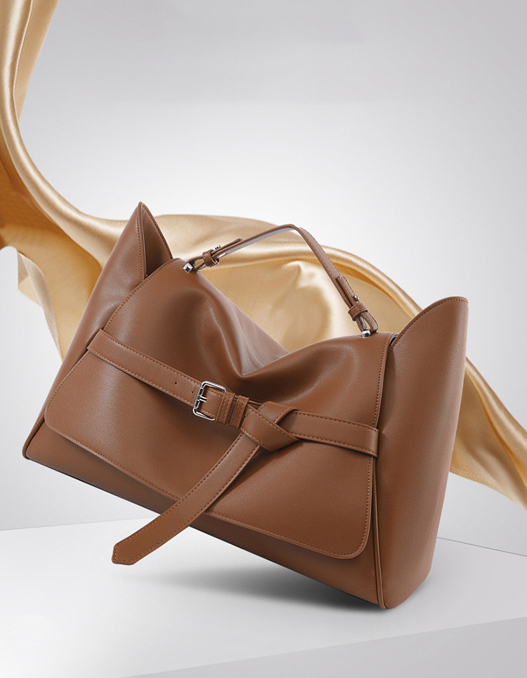 DEEPKEE original nubuck handmade full-grain genuine leather cowhide bag 法式小眾放鬆手提包 952 號