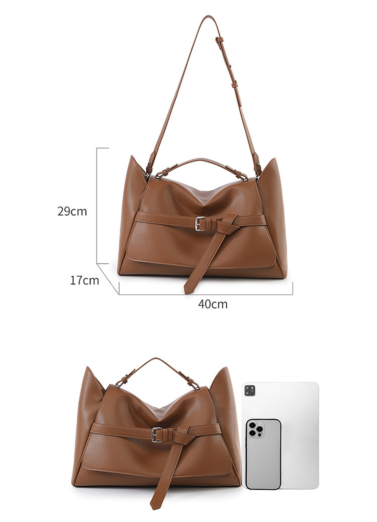 DEEPKEE original nubuck handmade full-grain genuine leather cowhide bag 法式小眾放鬆手提包 952 號