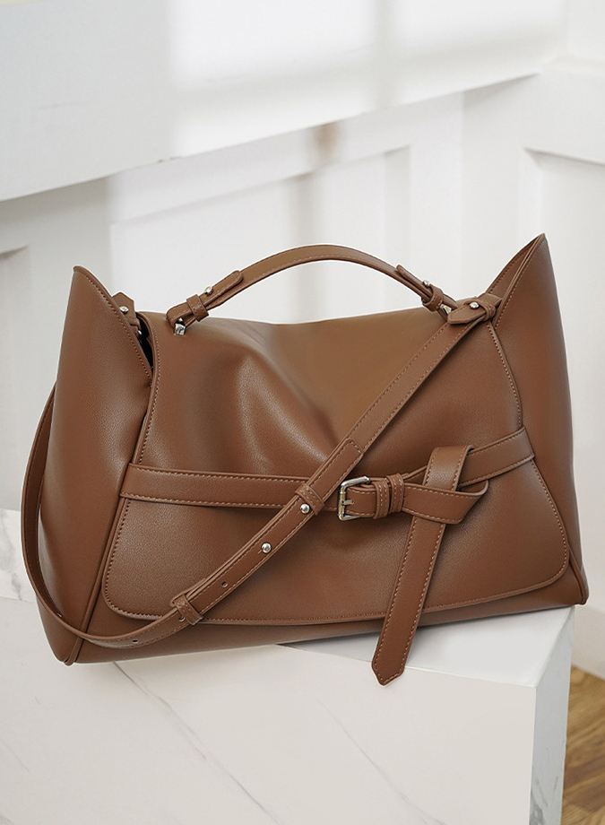 DEEPKEE original nubuck handmade full-grain genuine leather cowhide bag 法式小眾放鬆手提包 952 號