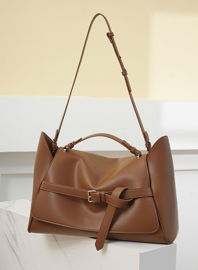 DEEPKEE original nubuck handmade full-grain genuine leather cowhide bag 法式小眾放鬆手提包 952 號