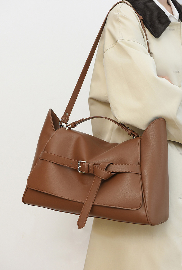 DEEPKEE original nubuck handmade full-grain genuine leather cowhide bag 法式小眾放鬆手提包 952 號