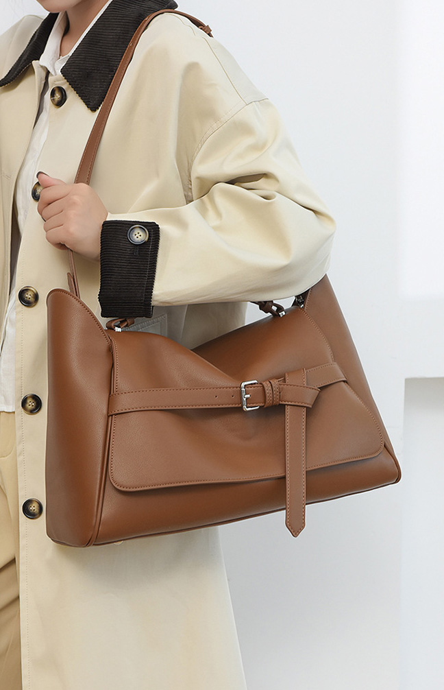 DEEPKEE original nubuck handmade full-grain genuine leather cowhide bag 法式小眾放鬆手提包 952 號