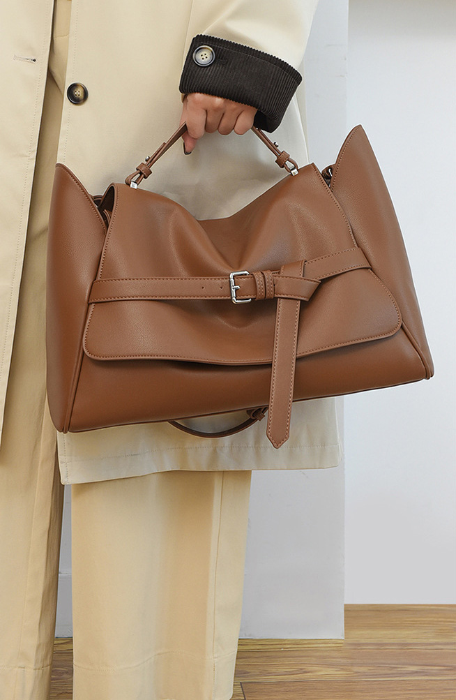 DEEPKEE original nubuck handmade full-grain genuine leather cowhide bag 法式小眾放鬆手提包 952 號