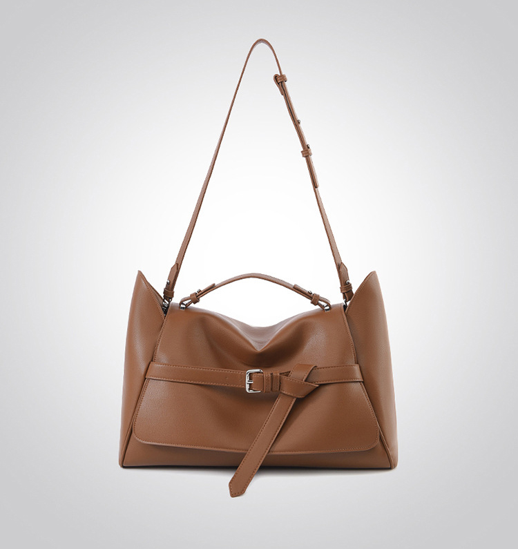 DEEPKEE original nubuck handmade full-grain genuine leather cowhide bag 法式小眾放鬆手提包 952 號