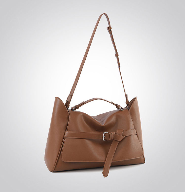 DEEPKEE original nubuck handmade full-grain genuine leather cowhide bag 法式小眾放鬆手提包 952 號