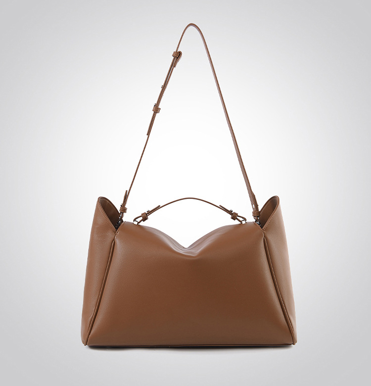 DEEPKEE original nubuck handmade full-grain genuine leather cowhide bag 法式小眾放鬆手提包 952 號