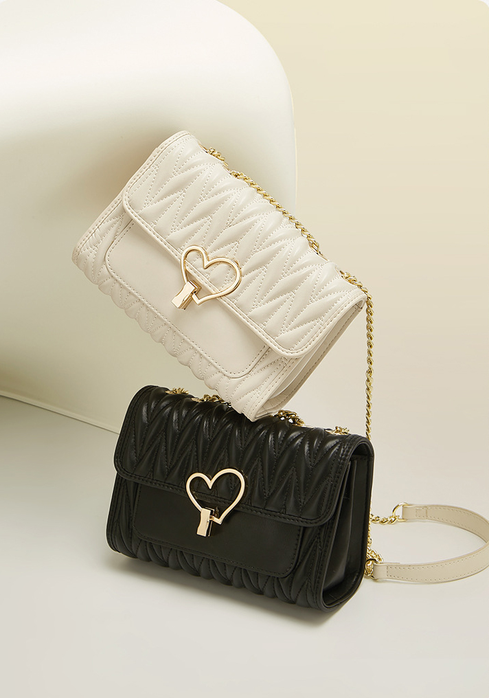 DEEPKEE original nubuck handmade full-grain genuine leather cowhide bag きんこ鍊條斜挎真皮包包 953168F 號