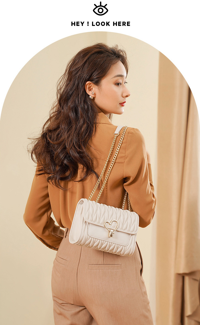 DEEPKEE original nubuck handmade full-grain genuine leather cowhide bag きんこ鍊條斜挎真皮包包 953168F 號