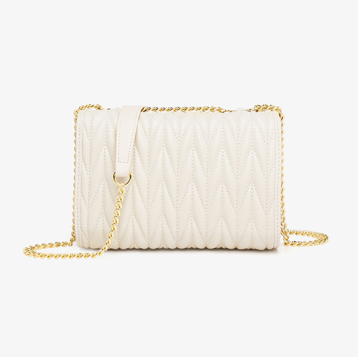 DEEPKEE original nubuck handmade full-grain genuine leather cowhide bag きんこ鍊條斜挎真皮包包 953168F 號