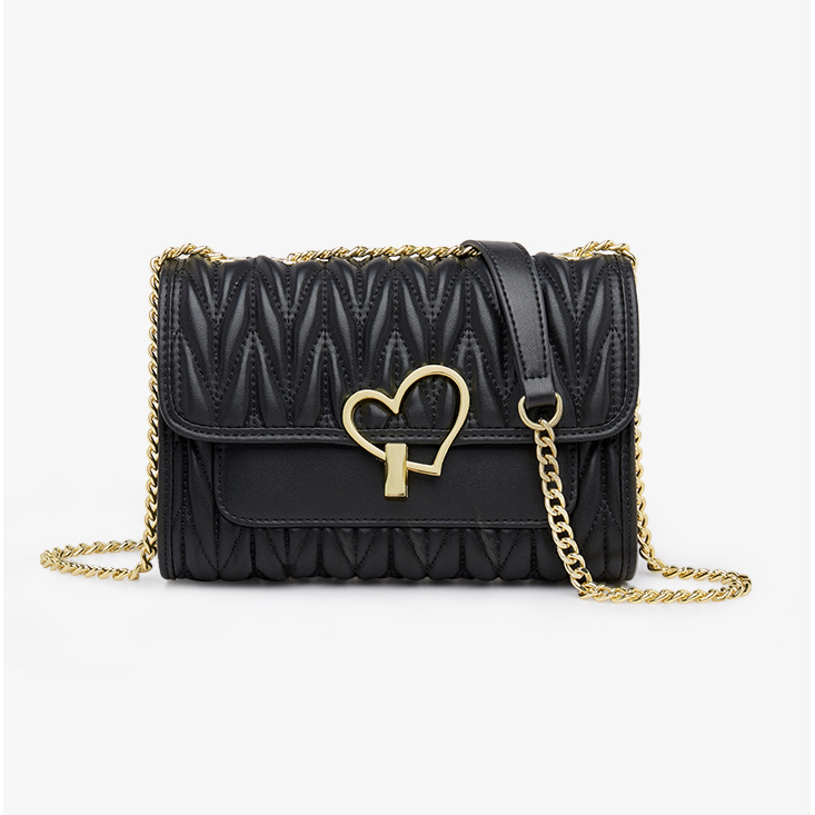 DEEPKEE original nubuck handmade full-grain genuine leather cowhide bag きんこ鍊條斜挎真皮包包 953168F 號