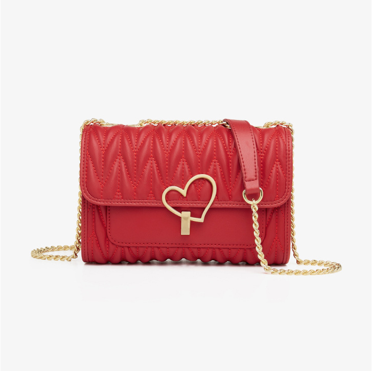 DEEPKEE original nubuck handmade full-grain genuine leather cowhide bag きんこ鍊條斜挎真皮包包 953168F 號