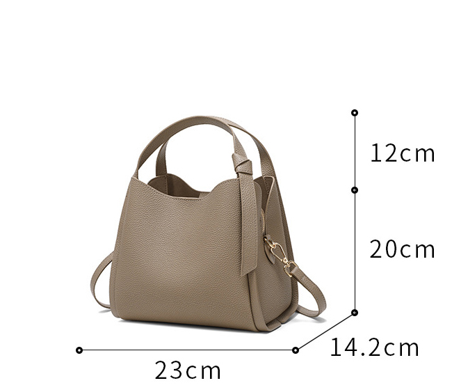 DEEPKEE original nubuck handmade full-grain genuine leather cowhide bag 牛皮大容量水桶包 9605 號