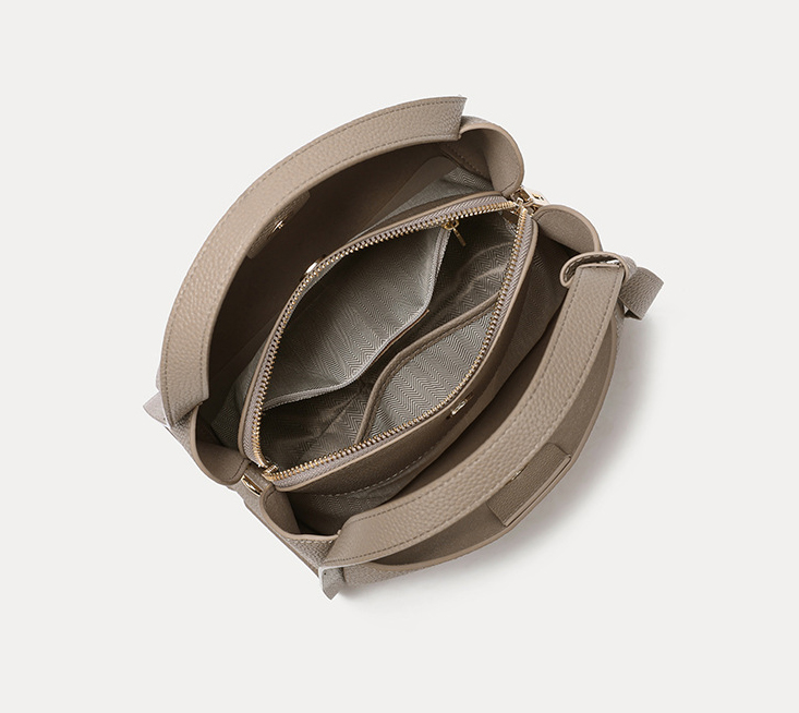 DEEPKEE original nubuck handmade full-grain genuine leather cowhide bag 牛皮大容量水桶包 9605 號