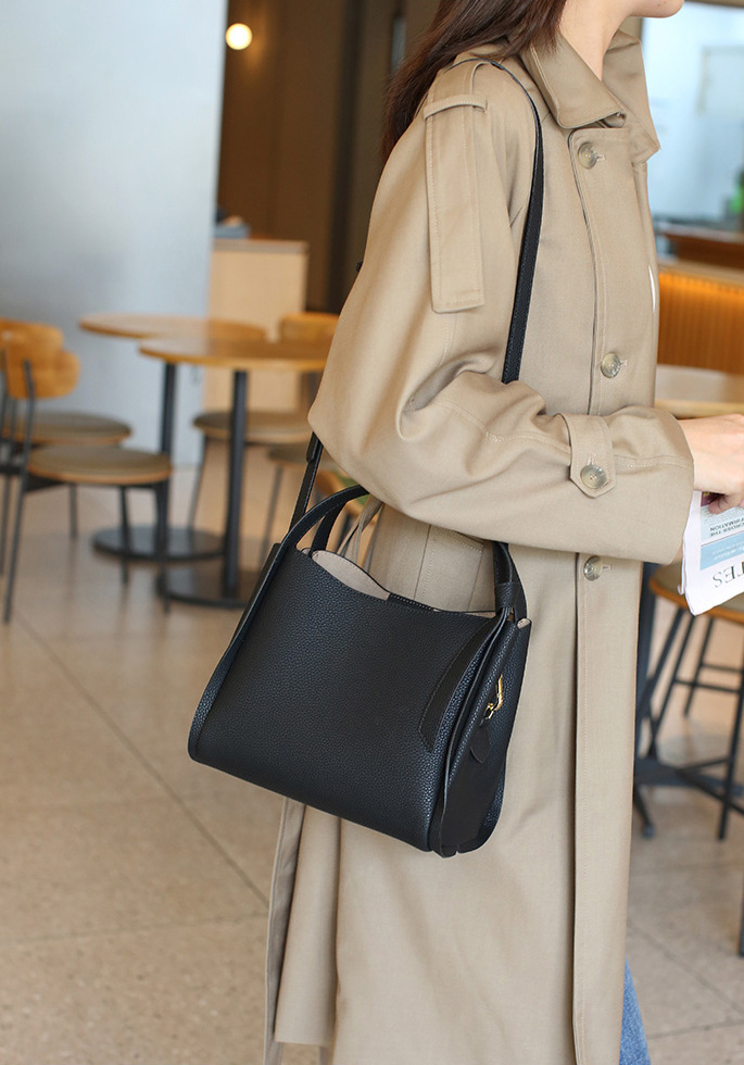 DEEPKEE original nubuck handmade full-grain genuine leather cowhide bag 牛皮大容量水桶包 9605 號