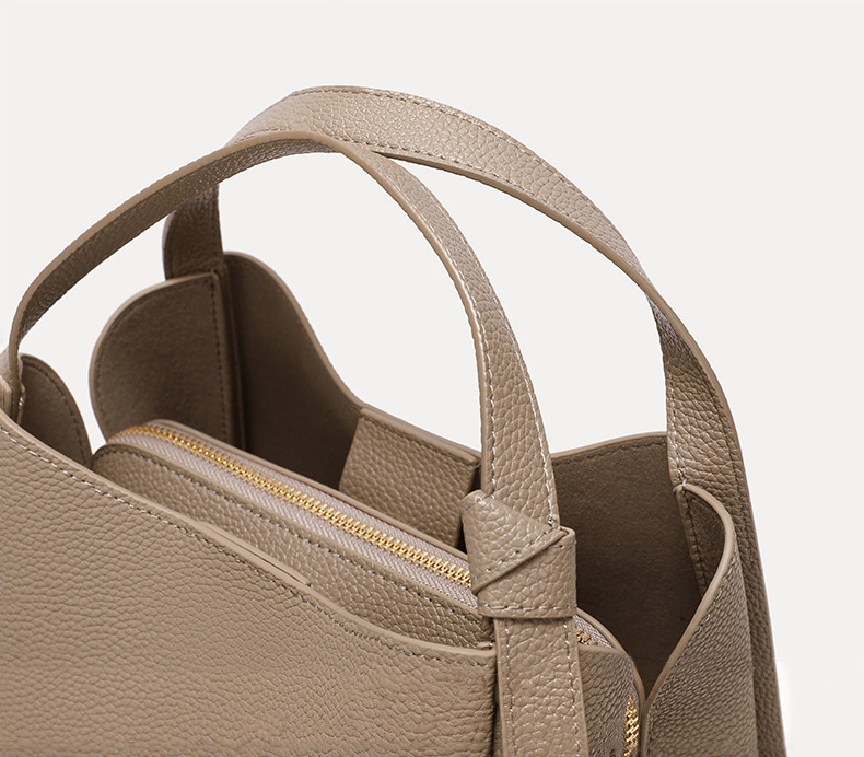 DEEPKEE original nubuck handmade full-grain genuine leather cowhide bag 牛皮大容量水桶包 9605 號