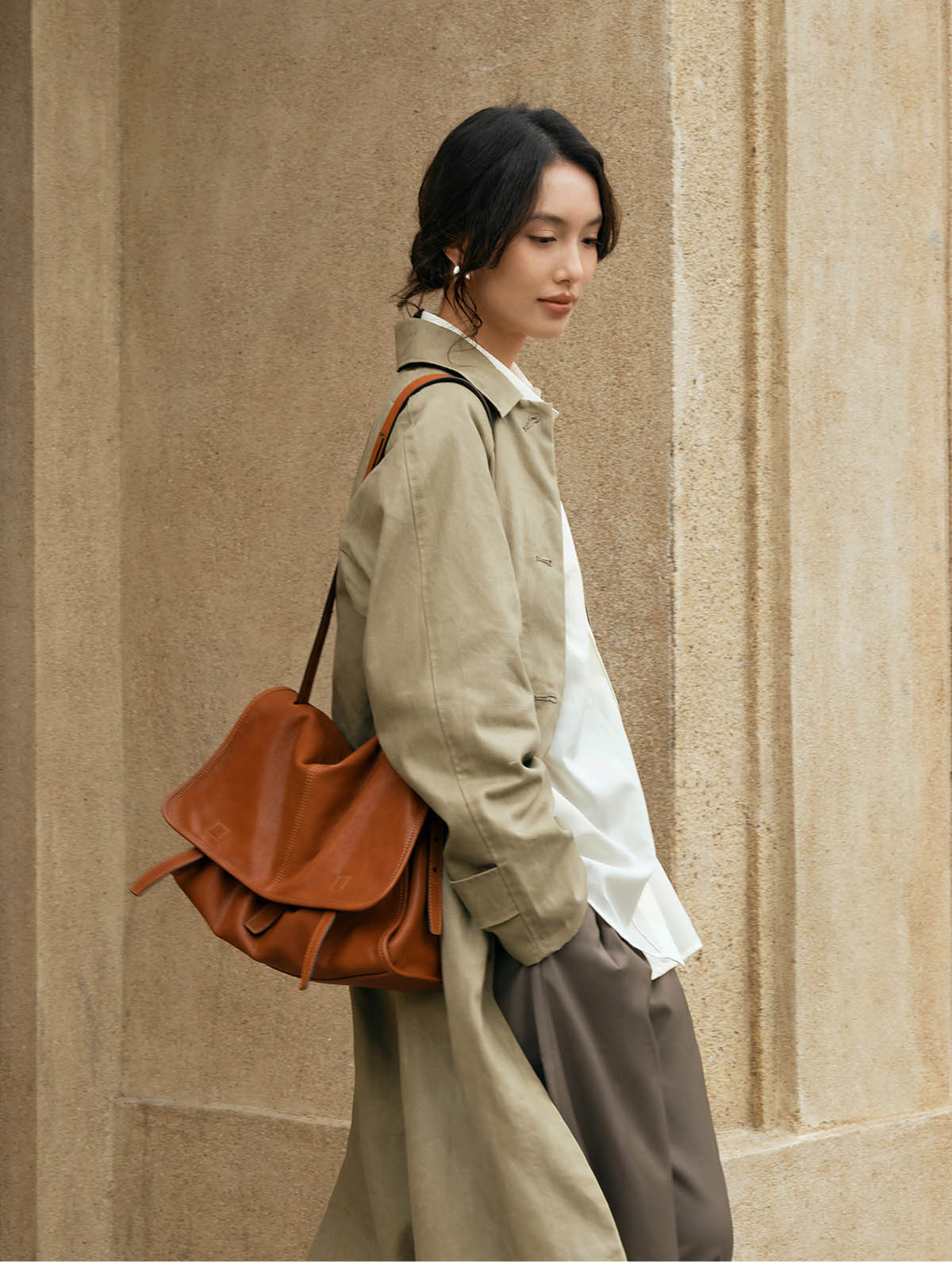 香港狄記皮具 狄記 原創真皮手工 ins郵差包 ins風格包包 頭層牛皮包包 皮革 原創手工真皮 皮件 DEEPKEE 復古真皮手工包