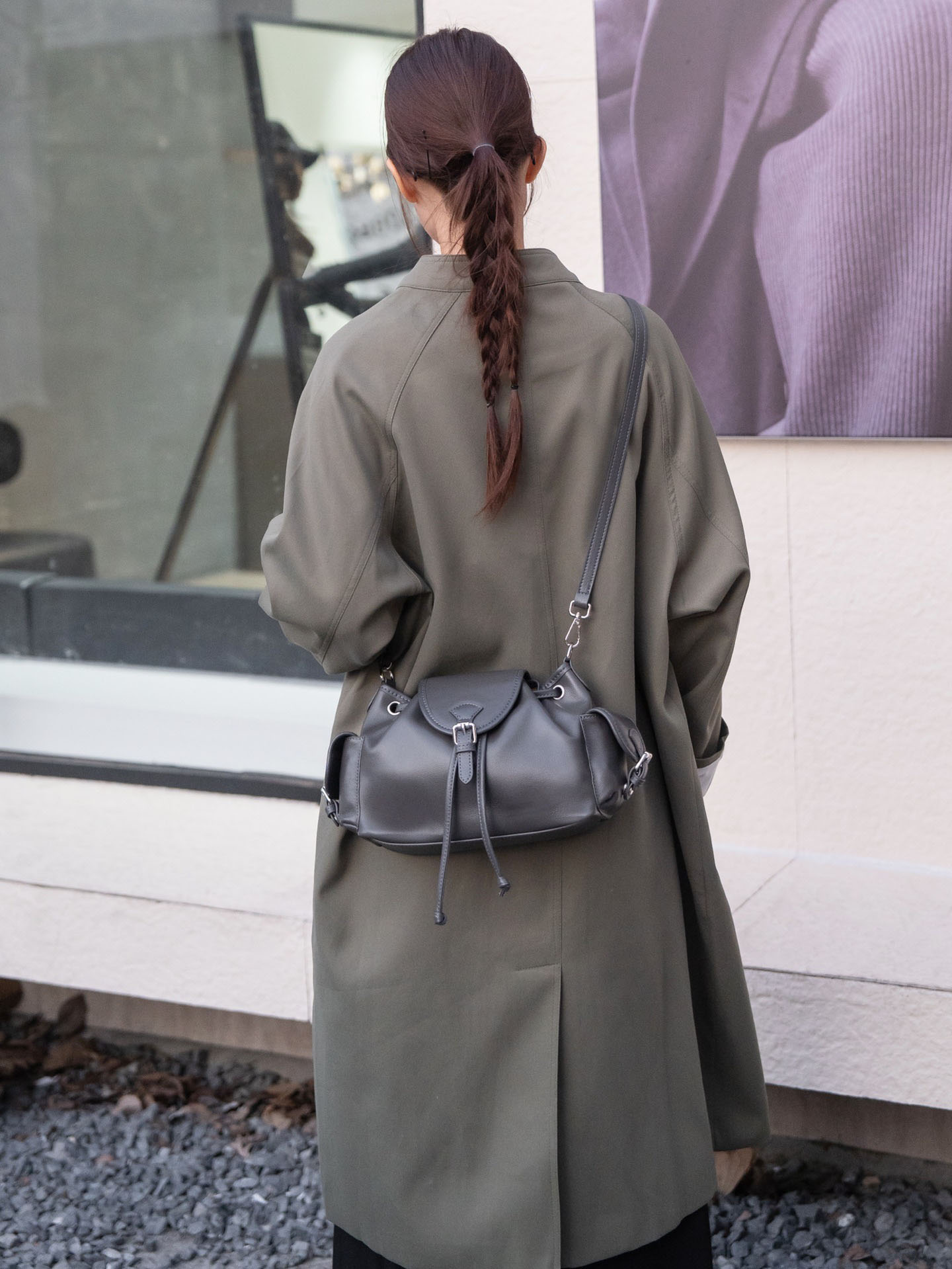 DEEPKEE original nubuck handmade full-grain genuine leather cowhide bag 頭層牛皮經典百搭腋下单肩斜挎包 99-65 號