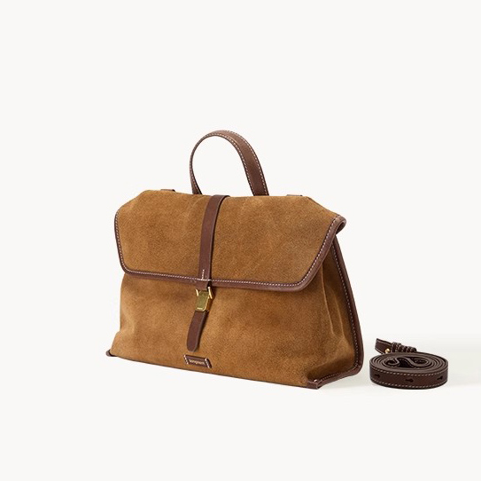 DEEPKEE-隨遊小挎包女古麂皮絨單肩斜挎手提包B24SX36Y01-66GS號