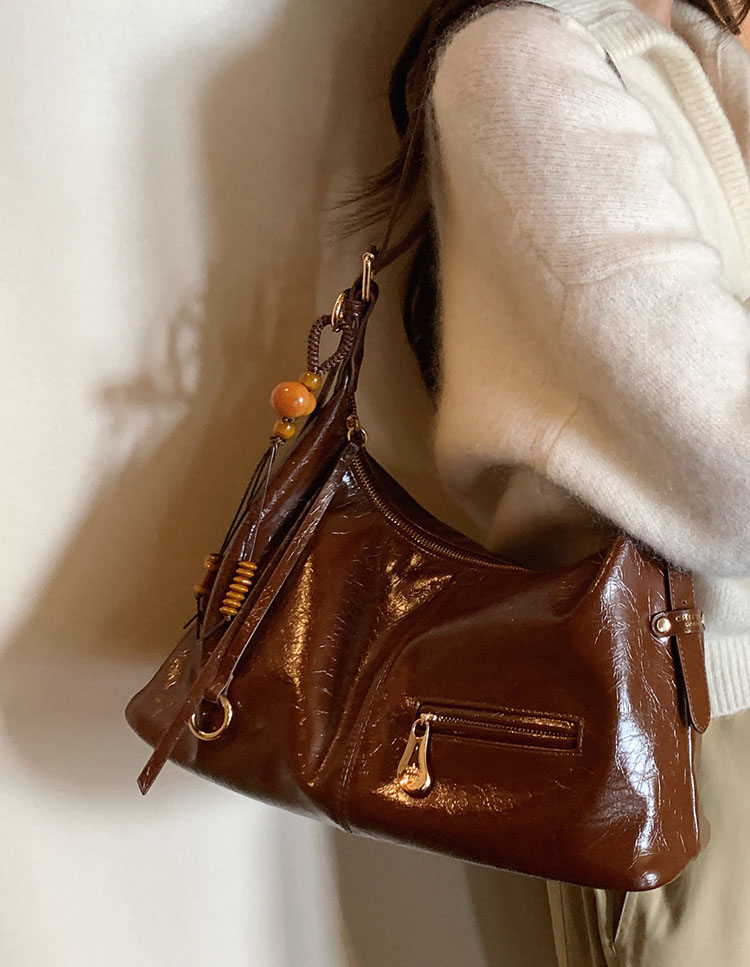 DEEPKEE original nubuck handmade full-grain genuine leather cowhide bag 楓糖物語托特包 CD33237號