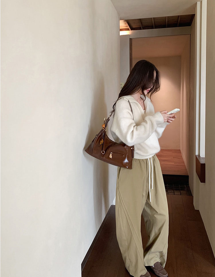 DEEPKEE original nubuck handmade full-grain genuine leather cowhide bag 楓糖物語托特包 CD33237號