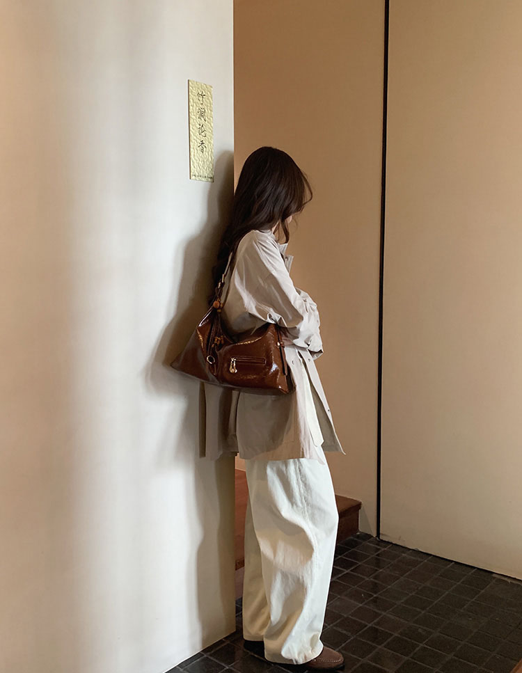 DEEPKEE original nubuck handmade full-grain genuine leather cowhide bag 楓糖物語托特包 CD33237號