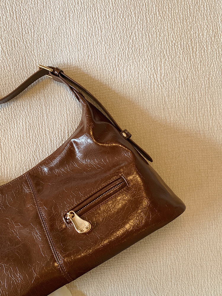 DEEPKEE original nubuck handmade full-grain genuine leather cowhide bag 楓糖物語托特包 CD33237號