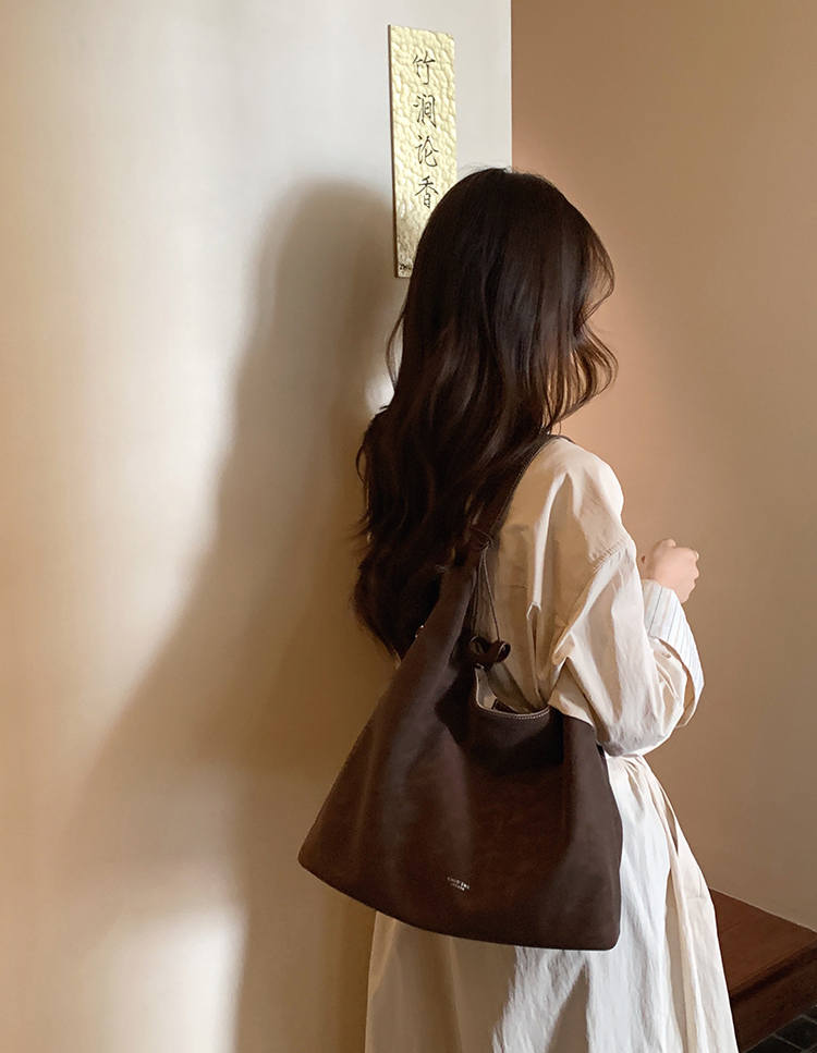 DEEPKEE original nubuck handmade full-grain genuine leather cowhide bag 墨玉森林托特包 CD33256號號
