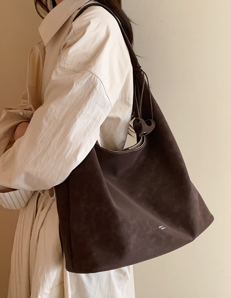 DEEPKEE original nubuck handmade full-grain genuine leather cowhide bag 墨玉森林托特包 CD33256號號