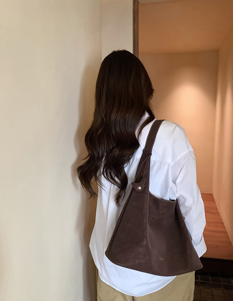 DEEPKEE original nubuck handmade full-grain genuine leather cowhide bag 墨玉森林托特包 CD33256號號