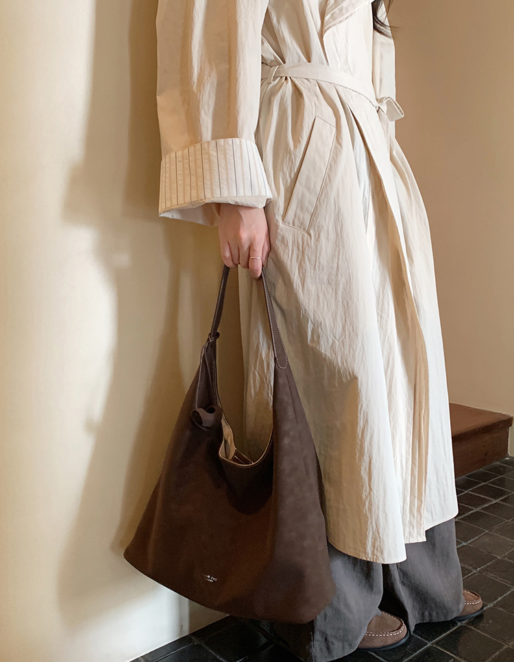 DEEPKEE original nubuck handmade full-grain genuine leather cowhide bag 墨玉森林托特包 CD33256號號
