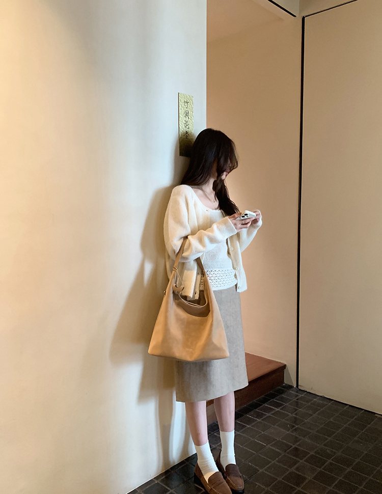 DEEPKEE original nubuck handmade full-grain genuine leather cowhide bag 墨玉森林托特包 CD33256號號