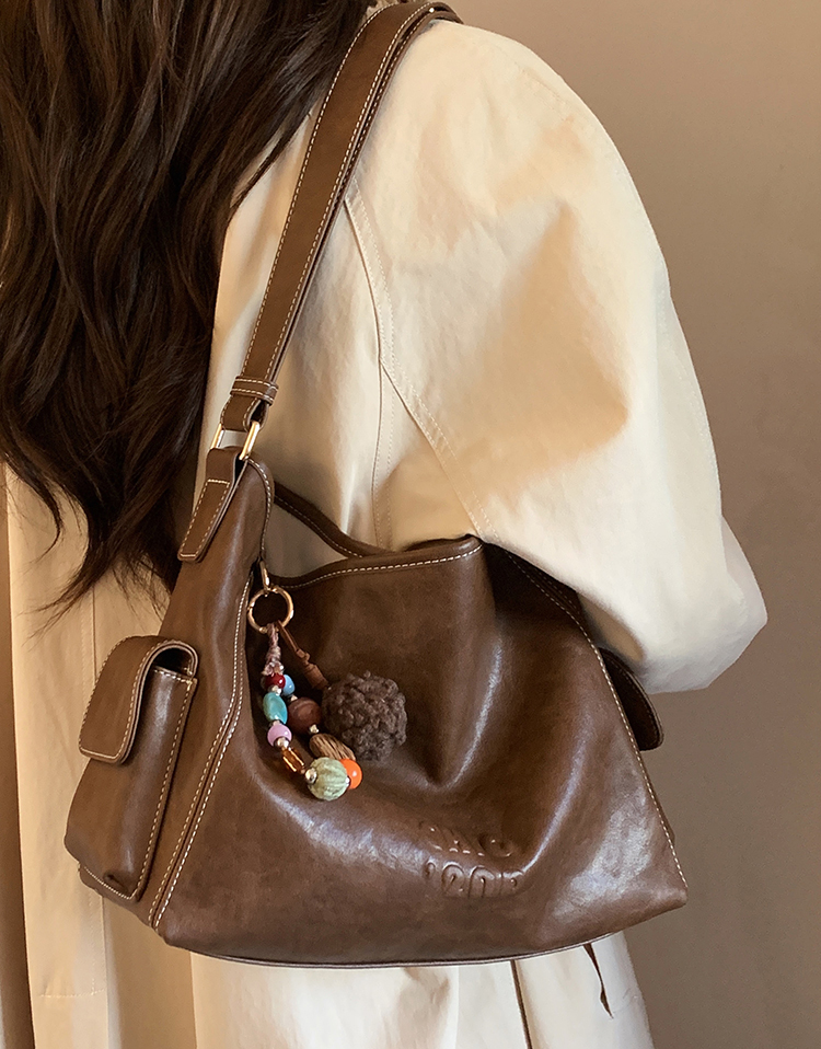 DEEPKEE original nubuck handmade full-grain genuine leather cowhide bag 燕麥暖調托特包 CD33272號