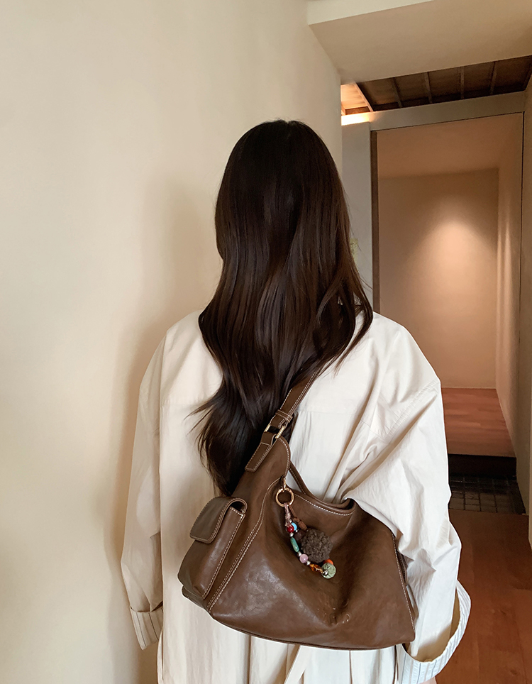 DEEPKEE original nubuck handmade full-grain genuine leather cowhide bag 燕麥暖調托特包 CD33272號