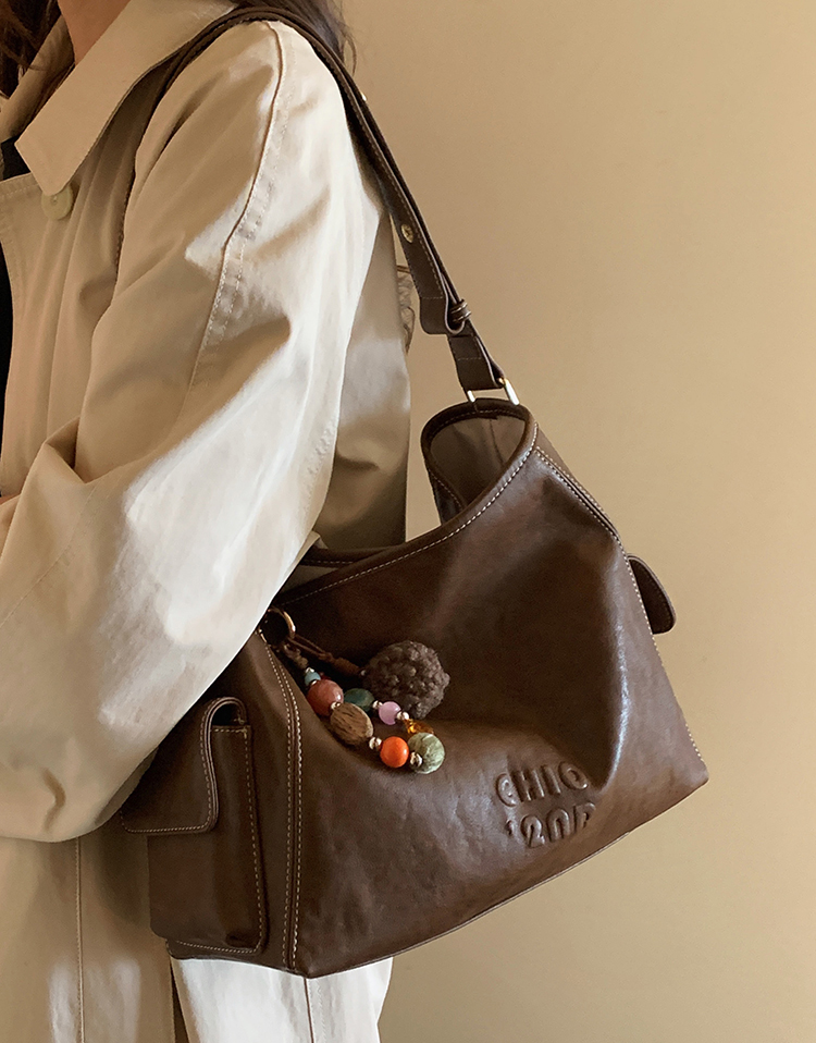 DEEPKEE original nubuck handmade full-grain genuine leather cowhide bag 燕麥暖調托特包 CD33272號