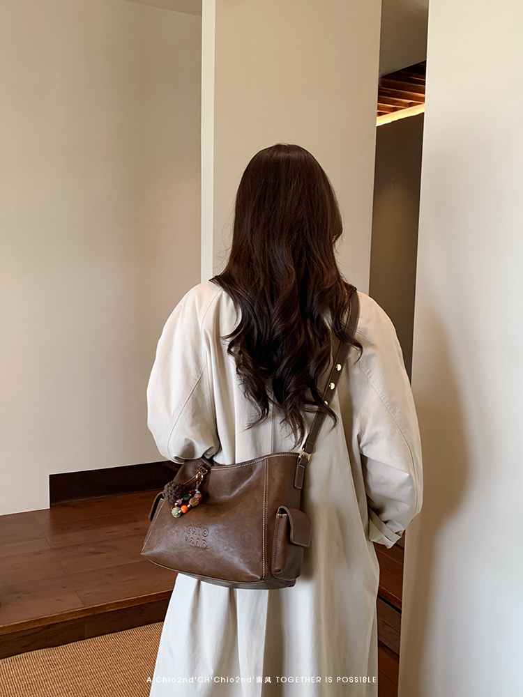 DEEPKEE original nubuck handmade full-grain genuine leather cowhide bag 燕麥暖調托特包 CD33272號