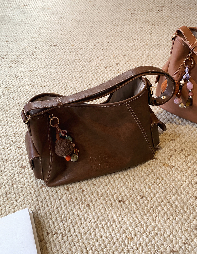 DEEPKEE original nubuck handmade full-grain genuine leather cowhide bag 燕麥暖調托特包 CD33272號