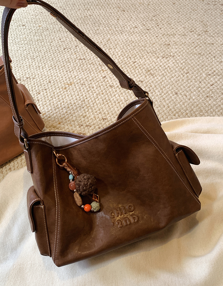 DEEPKEE original nubuck handmade full-grain genuine leather cowhide bag 燕麥暖調托特包 CD33272號