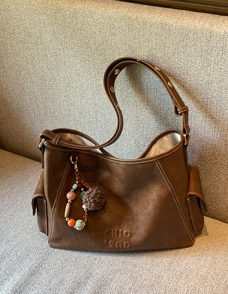 DEEPKEE original nubuck handmade full-grain genuine leather cowhide bag 燕麥暖調托特包 CD33272號