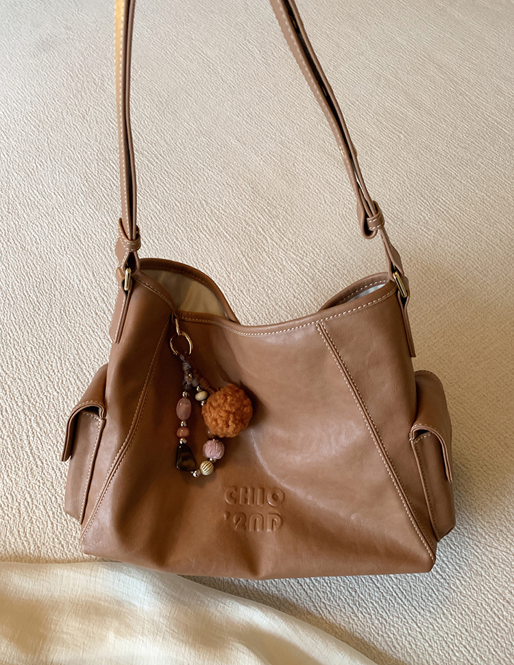 DEEPKEE original nubuck handmade full-grain genuine leather cowhide bag 燕麥暖調托特包 CD33272號