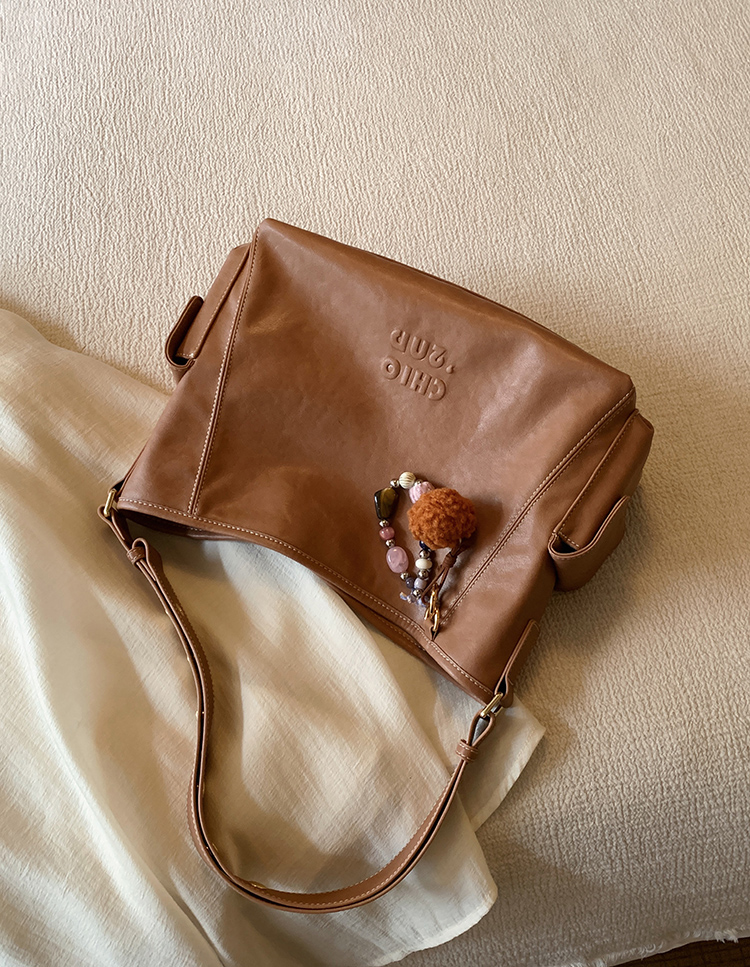 DEEPKEE original nubuck handmade full-grain genuine leather cowhide bag 燕麥暖調托特包 CD33272號