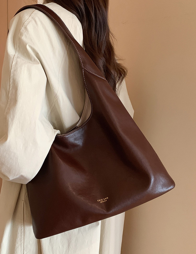 DEEPKEE original nubuck handmade full-grain genuine leather cowhide bag 秋露暖陽托特包 CD33352號