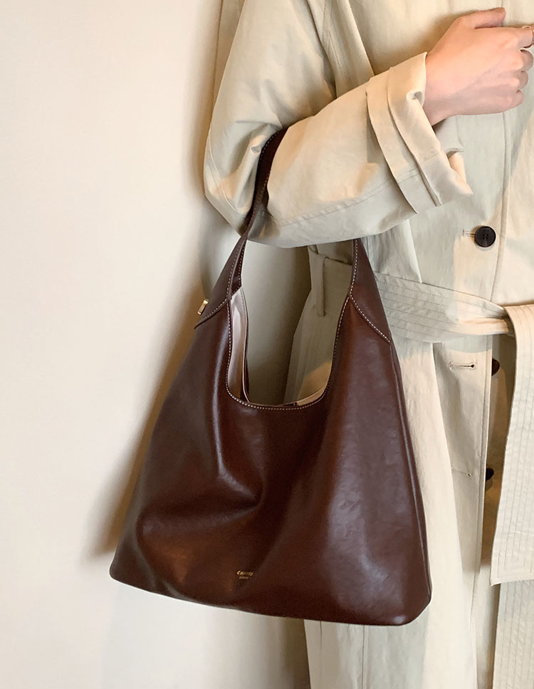 DEEPKEE original nubuck handmade full-grain genuine leather cowhide bag 秋露暖陽托特包 CD33352號