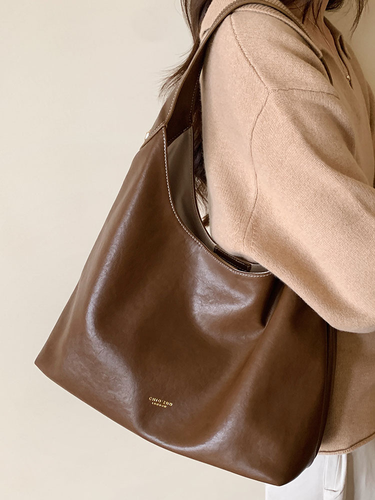 DEEPKEE original nubuck handmade full-grain genuine leather cowhide bag 秋露暖陽托特包 CD33352號