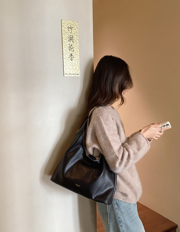 DEEPKEE original nubuck handmade full-grain genuine leather cowhide bag 秋露暖陽托特包 CD33352號