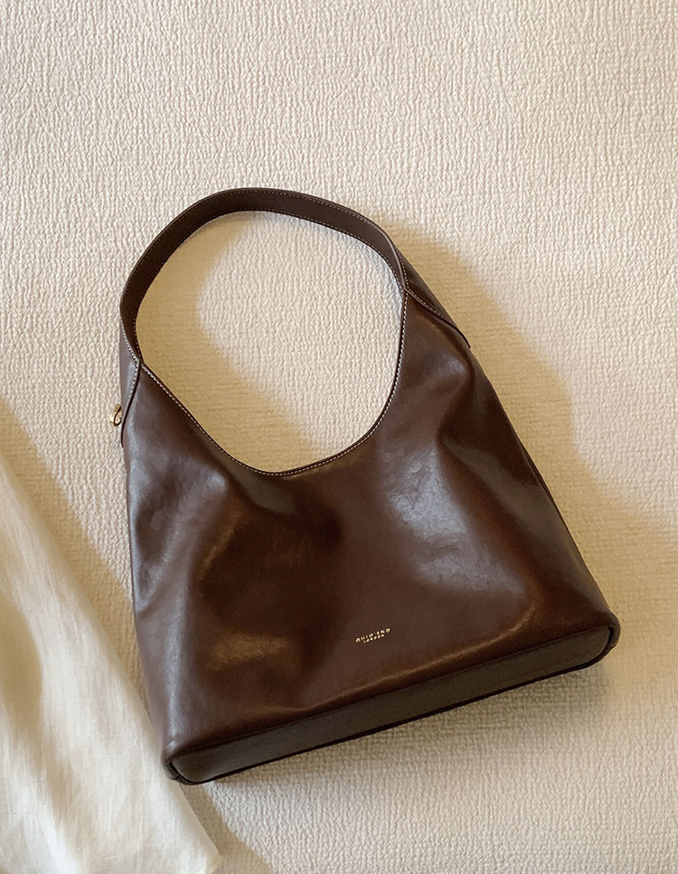 DEEPKEE original nubuck handmade full-grain genuine leather cowhide bag 秋露暖陽托特包 CD33352號